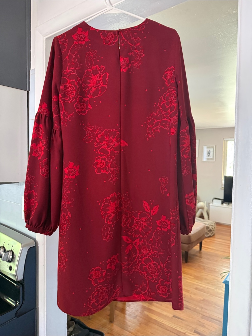 Merona Red Floral Swing Dress - Picture 4 of 4
